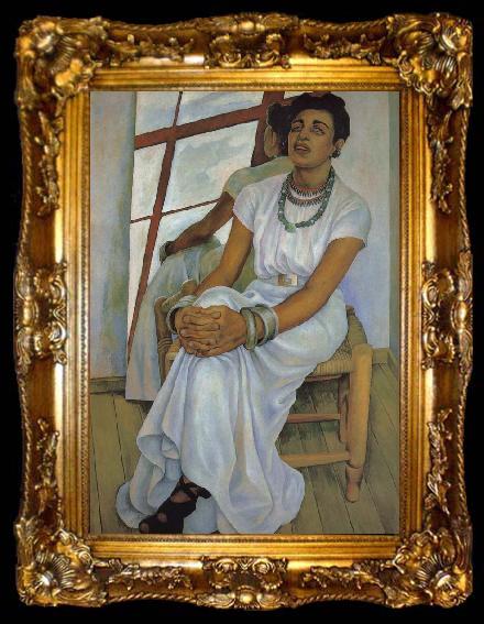 framed  Diego Rivera Portrait, ta009-2